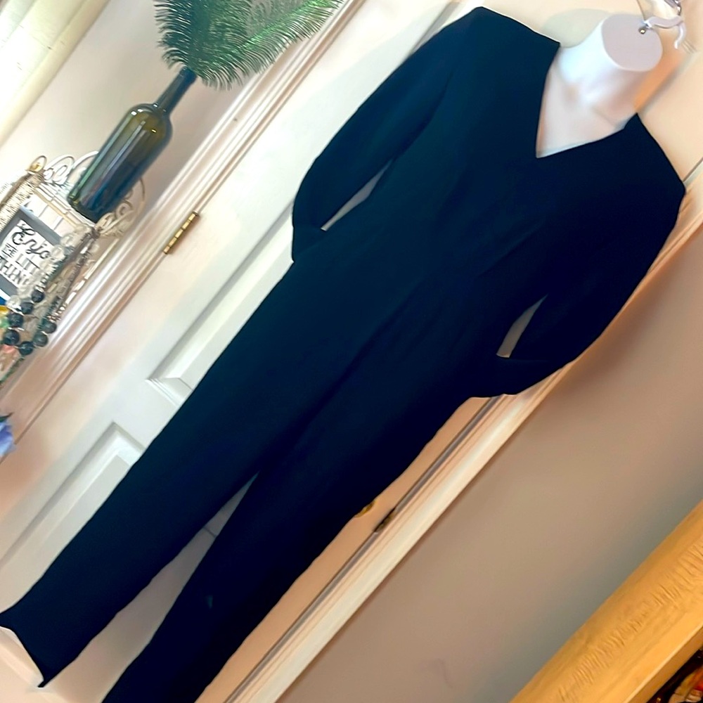 Maje Black Jumpsuit Long Sleeve